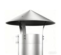 Cappellino per Camino in Acciaio Inox 201, Tetto Antipioggia per Tetto in Acciaio Inossidabile Antivento Copertura per Camino 80mm 150mm 200mm cappa di Sfiato per Camino(90mm)