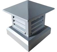 Cappellino per camino in lega di alluminio per villa copertura antipioggia e cappa per ventilatore, 30 cm, protezione per cappello antipioggia grigio resistente