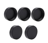 Cappellino per Lenti Posteriori a Monta C di Metallo - 25 Mm, Materiale in Lega, Argento, Progettato per un Supporto C con Diametro di 25 Mm, Confezione di 5 Pc, Tenere Fuori (BLACK)