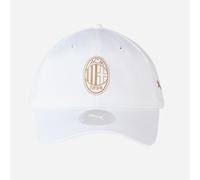 AC Milan Cappello con Visiera, Cappellino Estivo Classico con Logo Ufficiale, Cappellino Uomo o Donna, Unisex, Regolabile, Bianco/Oro
