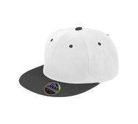 Cappellino Result Bronx Contrasto Cappello Rap Snapback Rapper Piatto cap Unisex (Bianco/Nero)