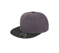 Cappellino Result Bronx Contrasto Cappello Rap Snapback Rapper Piatto cap Unisex (Grigio/Nero)