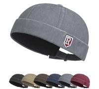 Cappellino Senza Visiera Uomo Donna Cappello Portuale Berretto Commando Lavoro Brimless Hat Retro Docker cap Cotone Cappellino da Portuale Uomo Berretto da Motociclista Cappello Retro Docker Hat