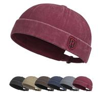 Cappellino Senza Visiera Uomo Donna Cappello Portuale Berretto Commando Lavoro Brimless Hat Retro Docker cap Cotone Cappellino da Portuale Uomo Berretto da Motociclista Cappello Retro Docker Hat