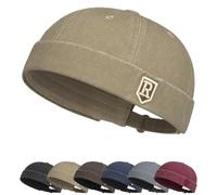 Cappellino Senza Visiera Uomo Donna Cappello Portuale Berretto Commando Lavoro Brimless Hat Retro Docker cap Cotone Cappellino da Portuale Uomo Berretto da Motociclista Cappello Retro Docker Hat