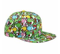 Cappellino Snapback Adulto Super Mario Bros Yoshi Stampa Totale, Taglia Unica