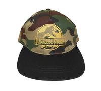 Cappellino Snapback Jurassic Park per Uomo, Cappello Gold Logo Camo con Visiera