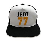 Cappellino Snapback Nero e Bianco per Uomo, Jedi 77, Star Wars, Cappello con Visiera