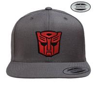Cappellino Snapback Premium 3D Con Patch Degli Autobots Licenziato Ufficialmente