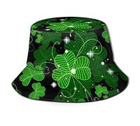 Cappellino Trifoglio Verde di San Patrizio Pieghevole Cappello da Secchio Classico Bucket Hat per Pesca Caccia Escursionismo