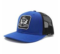 Cappellino Trucker da Uomo - Surf Monkey Etichetta a Toppa in Tessuto - Tesa Curva - Regolatore Stile retrò Snapback - Visiera Semi-curvata