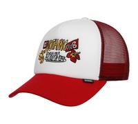 Cappellino Trucker HFT DNC Guy by Djinns bianco-rosso One Size