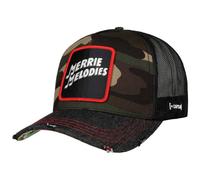 Capslab Berretto da camionista Merrie Melodies Looney Tunes Denim Mimetico Verde/Nero Regolabile