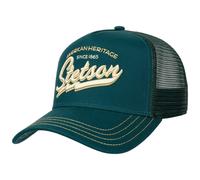 Stetson Since 1865 Trucker Cap One Size (ca. 56 - 60 cm) - Ombrello e fronte in 100% cotone - Misura regolabile - Cappellino in rete - Lunghezza ombrellone 7 cm - Estate / Inverno, verde, Taglia unica