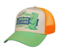 Stetson Cappellino Trucker Tiki Lounge Donna/Uomo - Curved Brim cap Berretto Baseball Snapback con Visiera, Snapback, Visiera Estate/Inverno - Taglia Unica Arancia