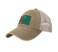 Cappellino Unisex in Rete Turkmenistan Cappellino da Baseball Trucker Chiusura Click e Snap Regolabile con Visiera,Marrone