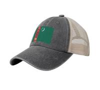 Cappellino Unisex in Rete Turkmenistan Cappellino da Baseball Trucker Chiusura Click e Snap Regolabile con Visiera,Grigio Scuro