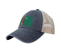 Cappellino Unisex in Rete Turkmenistan Cappellino da Baseball Trucker Chiusura Click e Snap Regolabile con Visiera,Blu Navy
