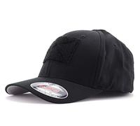 Cappellino Uomo Con Visiera Flexfit Per Softair, Berretto Militare Tattico, Cappello Donna E Ragazzo Unisex Trucker Resistente - LA PATCHERIA - con Velcro® Nero - (L/XL)