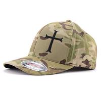 Cappellino Uomo Con Visiera Flexfit Per Softair, Berretto Militare Tattico, Cappello Donna E Ragazzo Unisex Trucker Resistente Senza Poliestere - LA PATCHERIA - Bravo Seal Team Multicam® (S-M)