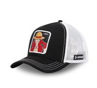 Cappellino uomo e donna One Piece, Cappello Trucker Luffy, Regolabile e Autentico, Nero, Bianco, Taglia TU, Nero , Taglia Unica