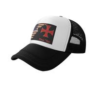 Cappellino US Flag Deus Vult Crusader Knight Templar Cross Cappellino con