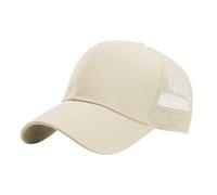 Cappellino verde Trucker Cappellino da baseball, design semplice strutturato, 6 pannelli, misura regolabile, per bambini, 47 cm, beige., Taglia unica