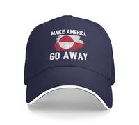 Cappellino Vintage Make America Go Away, Regolabile, alla Moda, da Camionista, per papà e Golf