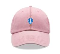 Cappellino Vintage Unisex Blu E Bianco A Motivo Di Mongolfiera
