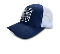 Cappellino West Coast Choppers OG Cross Blu-Bianco Bianco