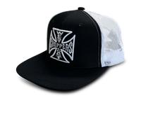 Cappellino West Coast Choppers OG Cross Flatbill Nero/BiancoTaglia unica Nero,Bianco