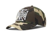 Cappellino West Coast Choppers OG Cross Ripstop Roundbill Woodland CamoTaglia unica Woodland Camo