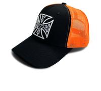 Cappellino West Coast Choppers OG Trucker Nero-Arancio Nero