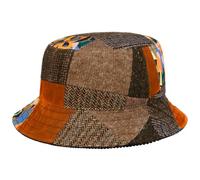 CAPPELLISHOP Patchwork Bucket Cappello Tascabile da Viaggio Prodotto in UE Unisex Autunno Inverno