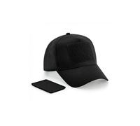 Cappello a 5 pannelli con toppa rimovibile Beechfield Noir TU