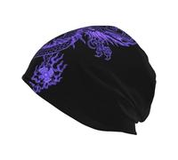 Cappello a Berretto Rosso con Drago Cinese per Uomo e Donna, Caldo Cappello Invernale Lavorato a Maglia, Morbido Berretto con Teschio di Drago