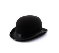 Cappello a bombetta nero | Bombetta da uomo | Cappello da derby | Cappello classico Chaplin | Cappello da gangster | Accessorio per costume da uomo | Cappello per feste in
