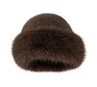 Cappello A Bombetta Vintage - Caldo Copricapo in Peluche, Elegante Cappello A Secchiello Antivento, Comodo Accessorio di, Copricapo Invernale Chic | Uso Stagionale per Avventure all'Aria Aperta,