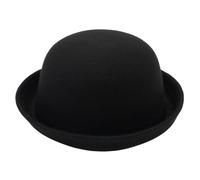 Cappello a Bowler in Feltro, Cappello a Cilindro Roll -up, Cappello Classico a Cupola, Cappelli da Fedora da Uomo Solido per Uomo da Uomo Adulto Cappello a Cilindro Nero