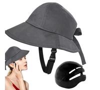 Cappello a Bucket, Cappello da Sole con bernoccolo Inserisci UPF50+ Casco per Biciclette Duro con Secchio a Largo Secchio per Ciclismo in casa cavalcando Grigio Scuro