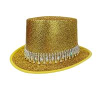 Cappello A Cilindro,Accessorio Per La Testa Cosplay Unisex Con Pietre Di Strass - Cappello Da Mago,Per Adulti Per Cosplay Per Spettacoli Di Magia Per Feste Per Carnevale Per Mascherate E Costumi