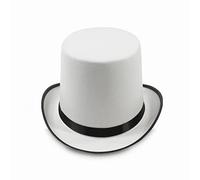 Cappello a cilindro bianco a bombetta mago mago eseguito spettacoli teatrali carnevale discoteca cappelli bianchi per le donne