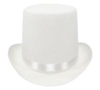 Cappello a cilindro bianco per adulto, 6, 5 Top Top Magicics Cappello per costumi Costume Stage Show Cappelli per copricapo per uomini