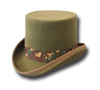 Cappello a cilindro camuflage in feltro di lana