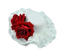 Cappello a cilindro con fiore di rosa, elegante fascinator, decorazione per capelli, per donne e ragazze, cosplay, feste, gotico, cosplay, decorazione per capelli