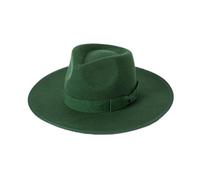 Cappello a cilindro da donna in lana coperto a tesa larga Jazz Fedora cappelli unisex per feste, Scuro En8, Taglia unica