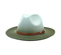 Cappello a cilindro di colore sfumato classico uomo donna cappelli da festa vintage Jazz Panama Fedora feltro Cap, Colore 5, M