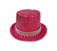 Cappello a cilindro di cristallo per festival musicale adulto tutto il partito di abbinamento copricapo unisex spettacolo di ruolo cappelli alti ventilato presidente