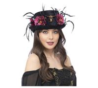 Cappello A Cilindro Floreale Deluxe Per Donne Accessorio Di Halloween Con Fiori