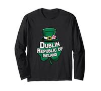 Cappello a cilindro irlandese con trifoglio trifoglio Dublino Irlanda Viaggio Maglia a Manica